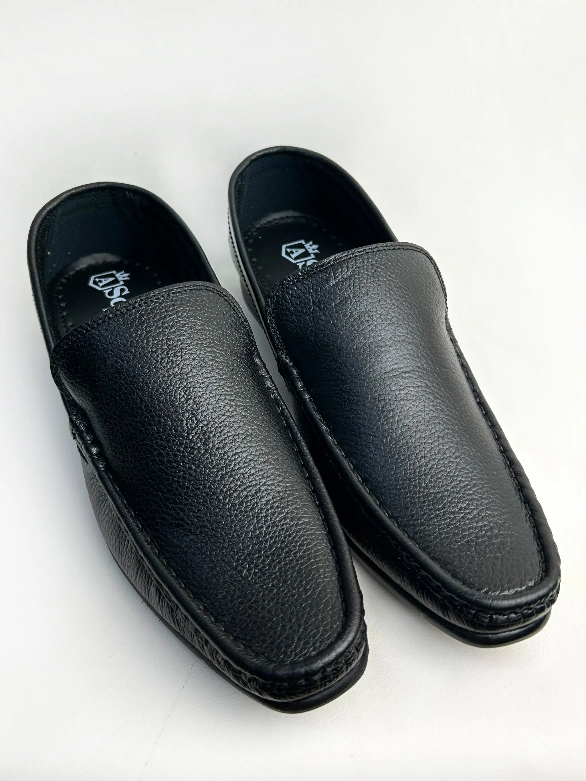 Black Leather Formal Shoes For Men SC MS72