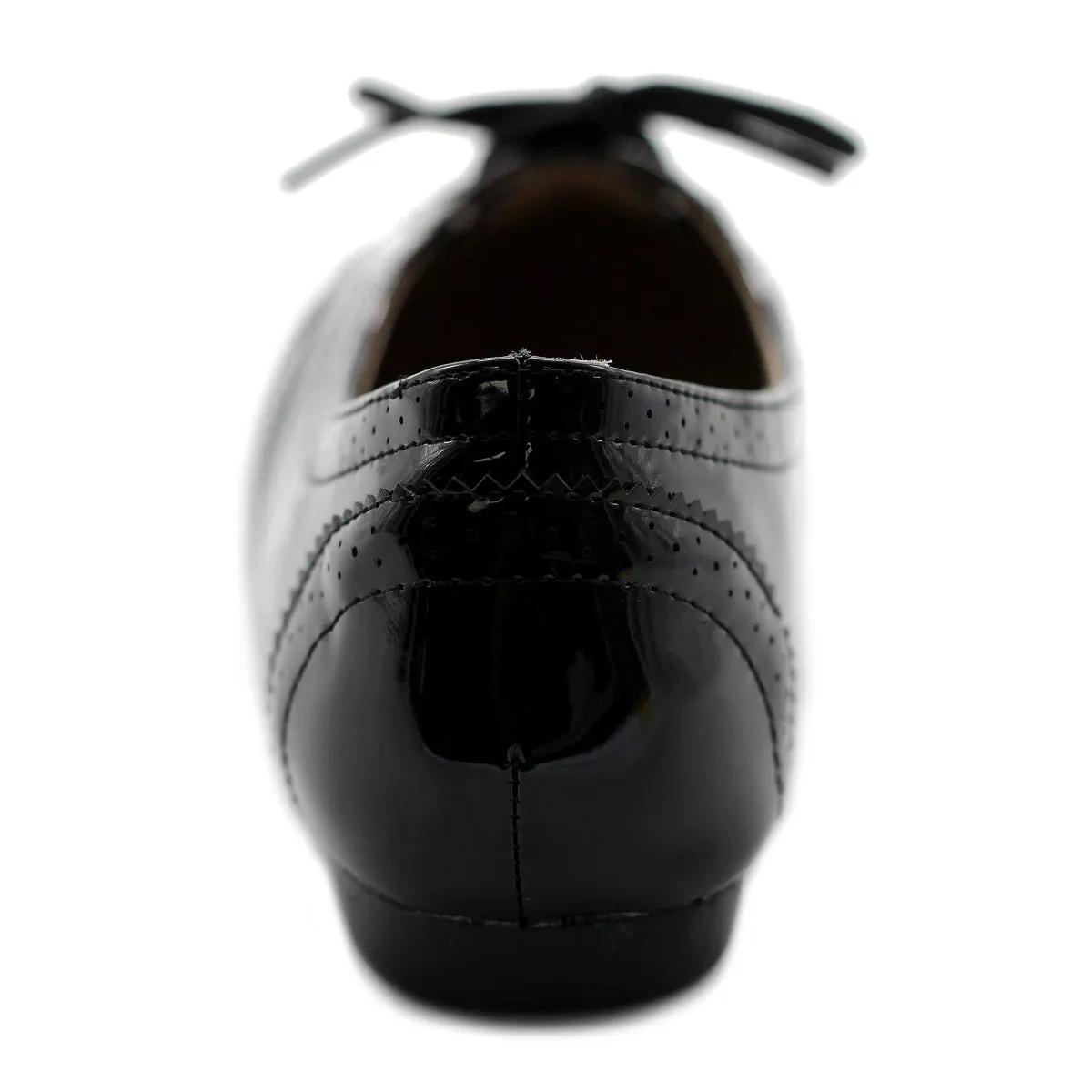 Ollio Women's Ballet Shoe Flat Enamel Pointed Toe Oxford