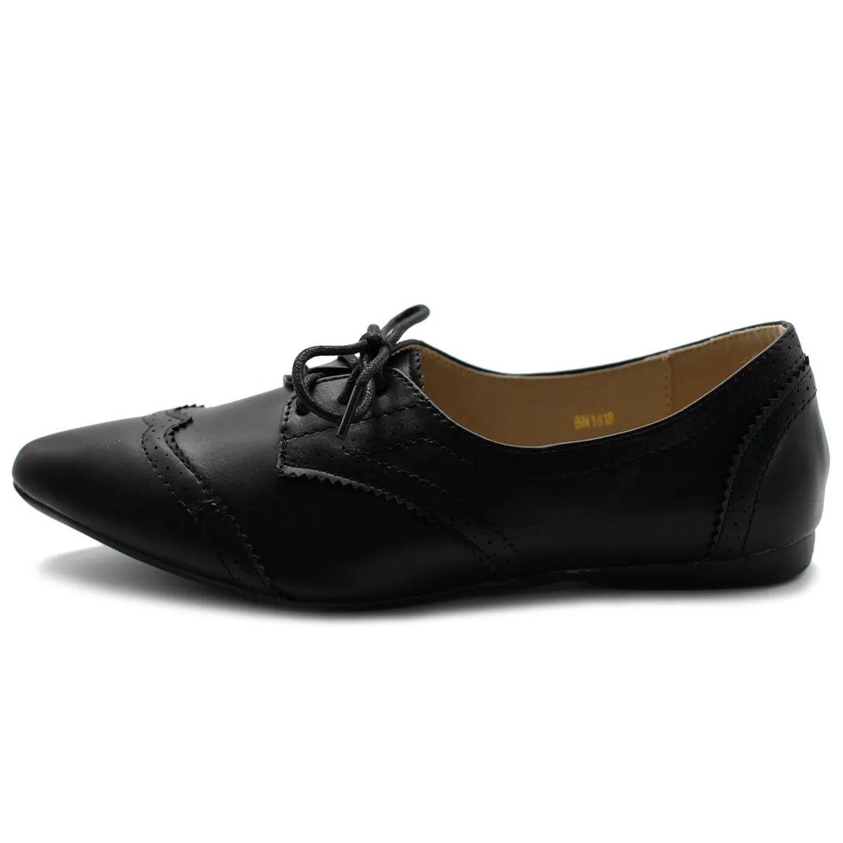 Ollio Women's Ballet Shoe Flat Enamel Pointed Toe Oxford