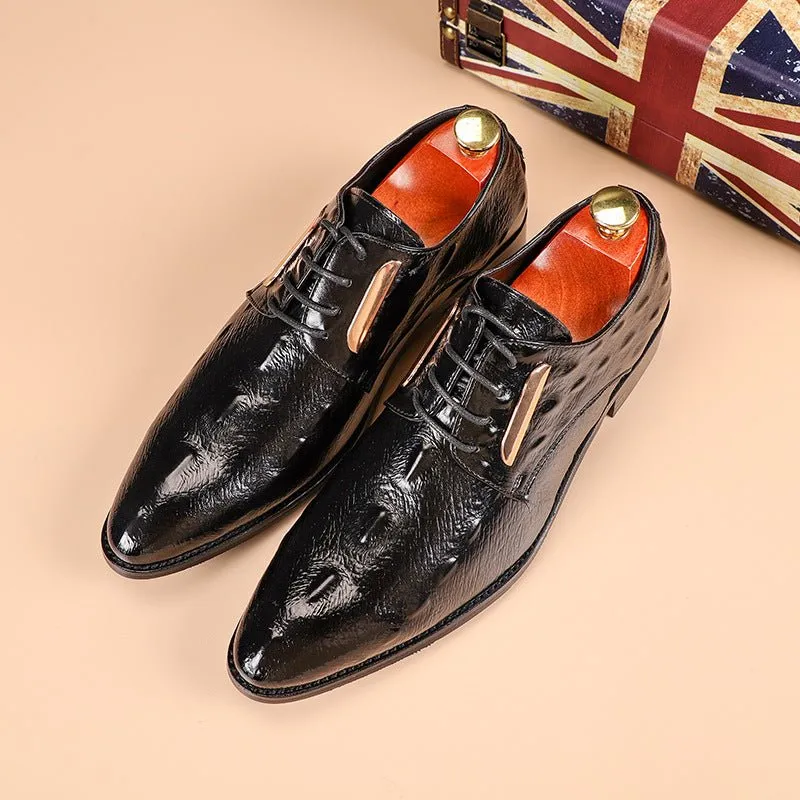 Ostranuxe Croc-Pattern Oxfords